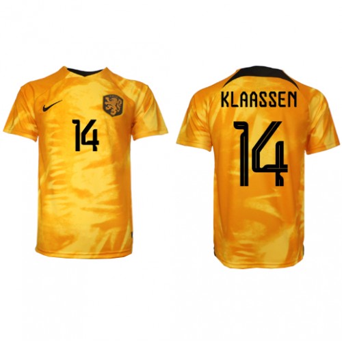 Echipament fotbal Olanda Davy Klaassen #14 Tricou Acasa Mondial 2022 maneca scurta